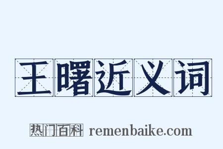 王曙近义词是什么意思的图片